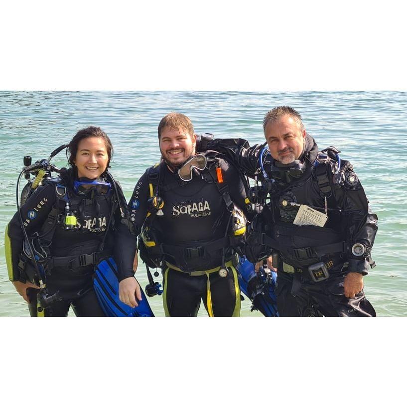 The moment we got PADI certified for Open Water Diving - Hungary - 10/2021