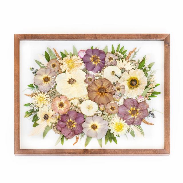 Pressedfloral.com Flower Preservation made into a framed art piece