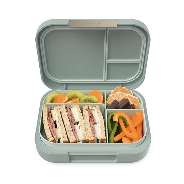 Bentgo® Modern - Leak-Resistant, Versatile 4-Compartment Bento-Style Lunch Box, Ergonomic Design with Matte Finish, Ideal for On-the-Go Balanced Eating for Adults and Teens - BPA-Free (Mint Green)