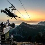 Zip lining in Cilento