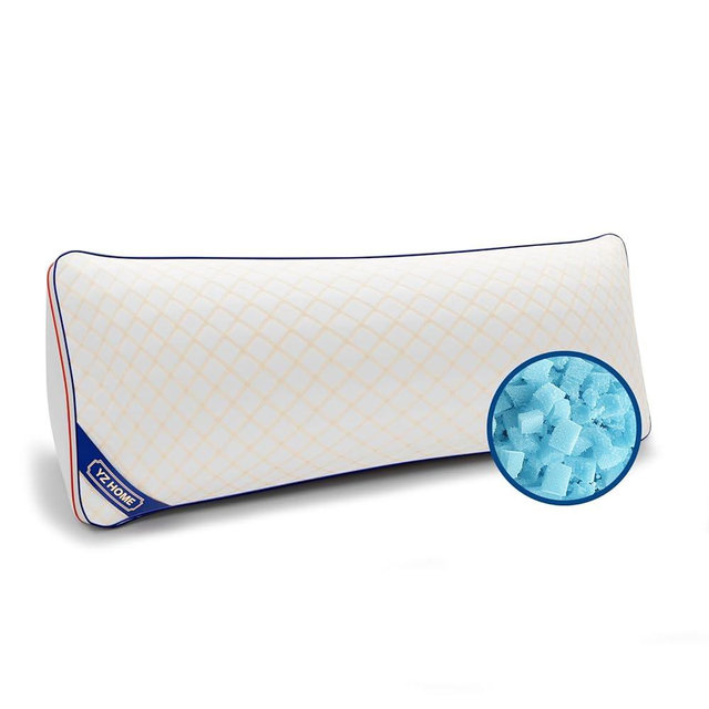 YZ HOME Long Body Pillow for Adults - Firm Body Pillow Insert with Shredded Blue Memory Foam, Adjustable Height, Soft Support for Side Sleeping, Pregnant Women, Washable (20x54 Inch, White)