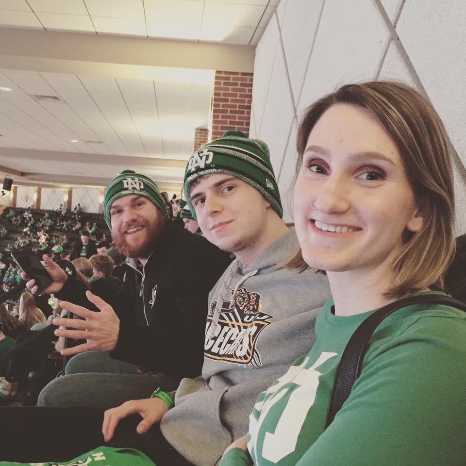 Yelena's first ND hockey game!