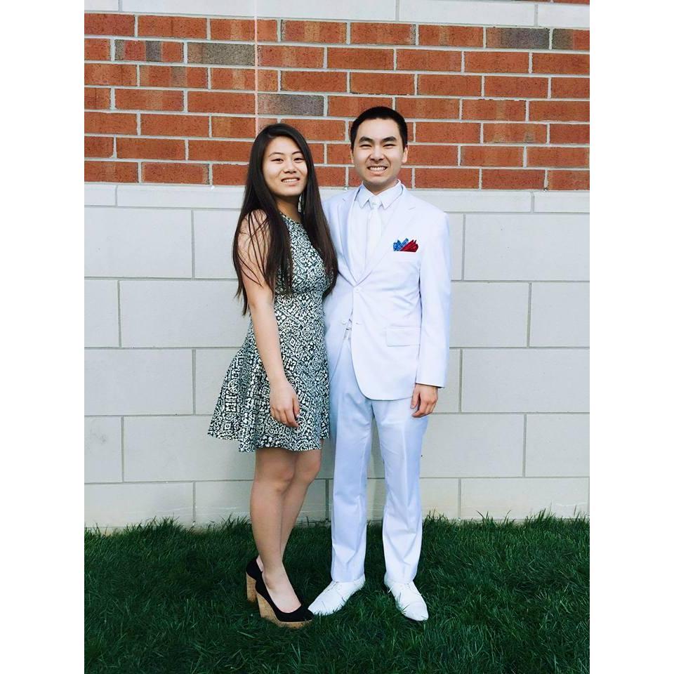 The first picture of Jiabao and Brandon,  They met at the  Univ. of Illinois, Urbana, Champaign  where Jiabao was studying Finance and Brandon was studying Nuclear Engineering & Physics - April 2017.