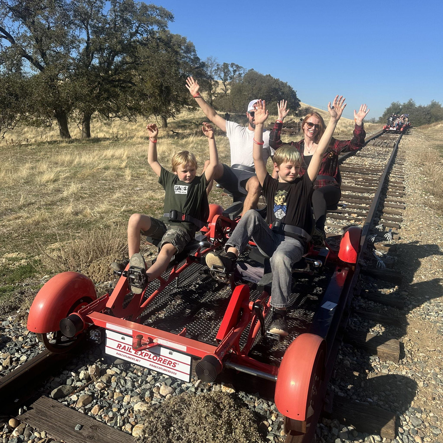 Rail Explorers tour in the foothills of Northern California