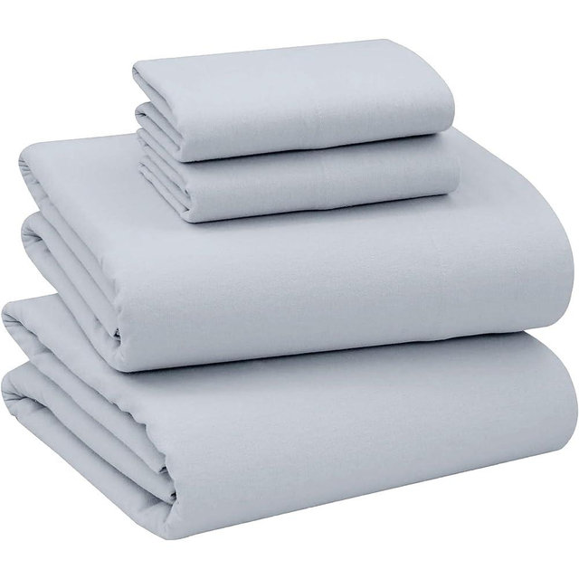 Briarwood Home® Flannel Sheet Set, 100% Organic Cotton, Six-Fold Brushed, Super Soft, Warm, Cozy, Deep Pocket Bedding with NanoTech Infuse for Added Durability and Lasting Comfort (Smoke Grey, Queen)
