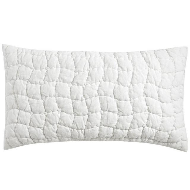 Cozy Cloud Quilted Sham, King, White