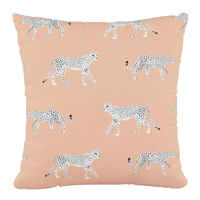 Cheetah Walk Outdoor Throw Pillow White/Blush - Skyline Furniture