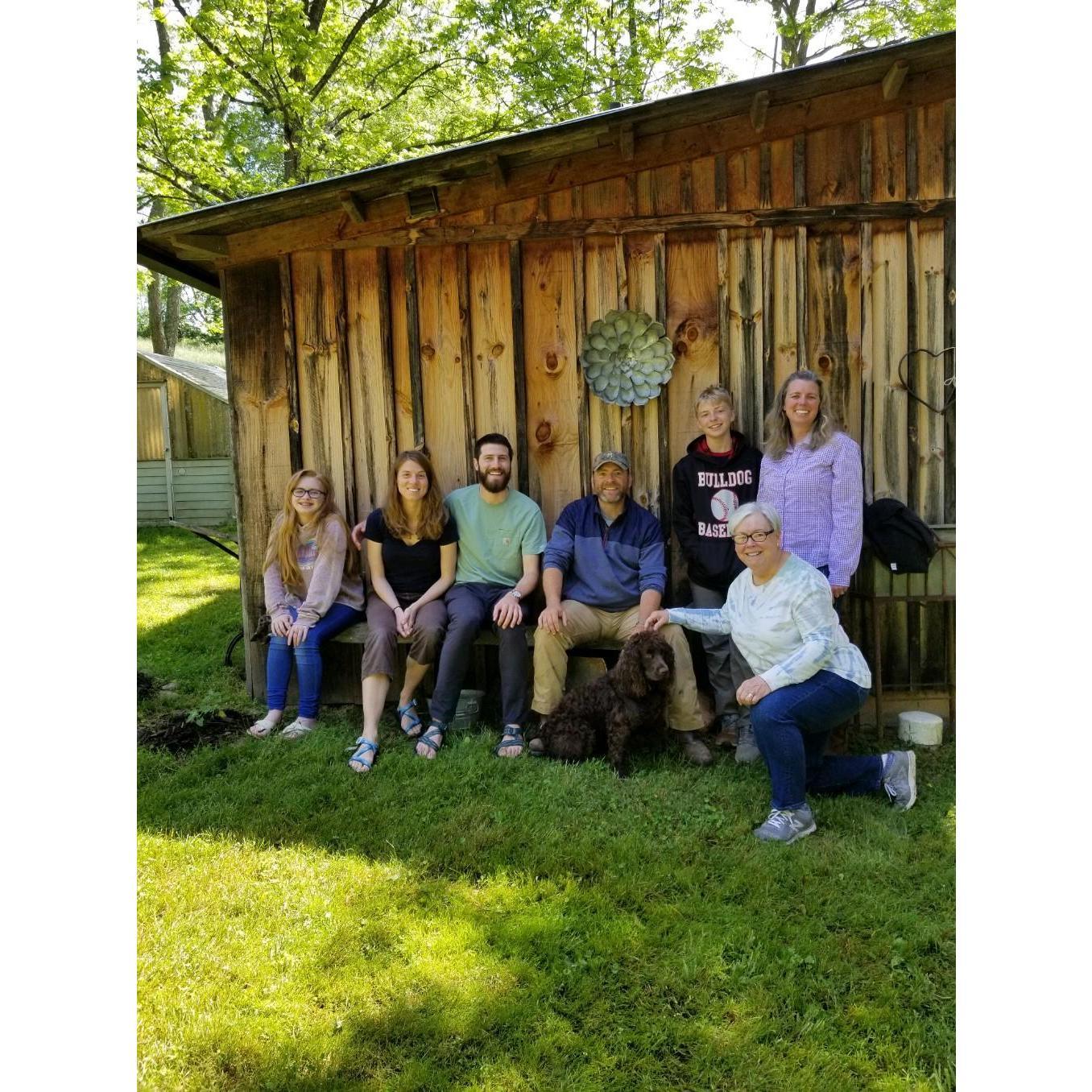Visiting Nick's East Coast family at "The Farm"
