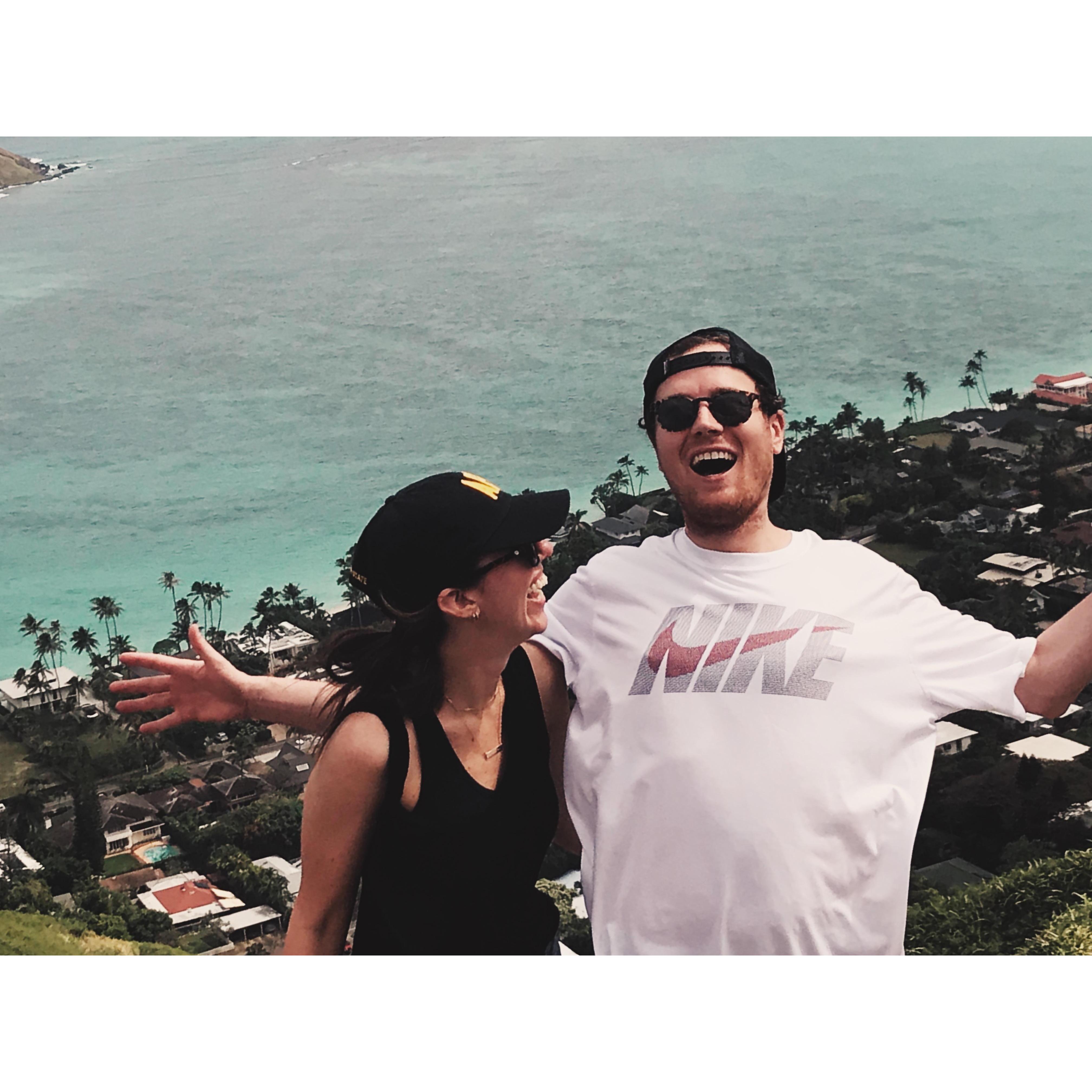 Hiking/falling/posing in Hawaii