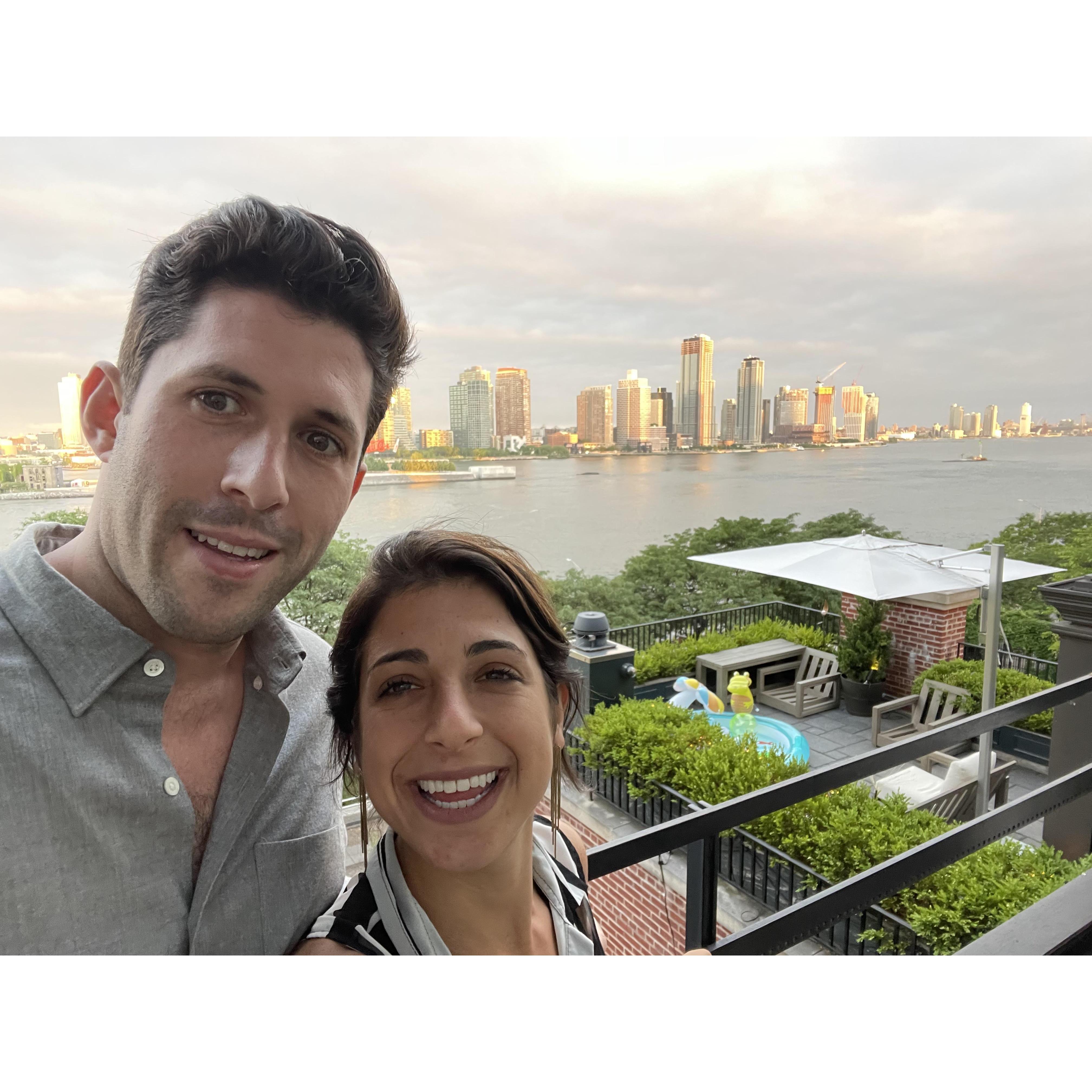 The view from their apartment never gets old.