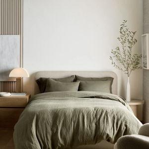 European Linen Duvet Cover in Dusty Olive