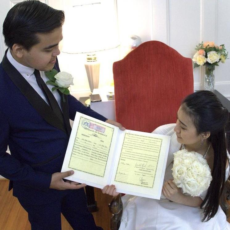 Our marriage certificate.