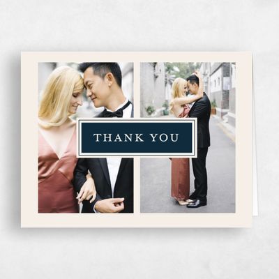 Deepest Teal, Blue Wedding Thank You - Knowlton Photo
