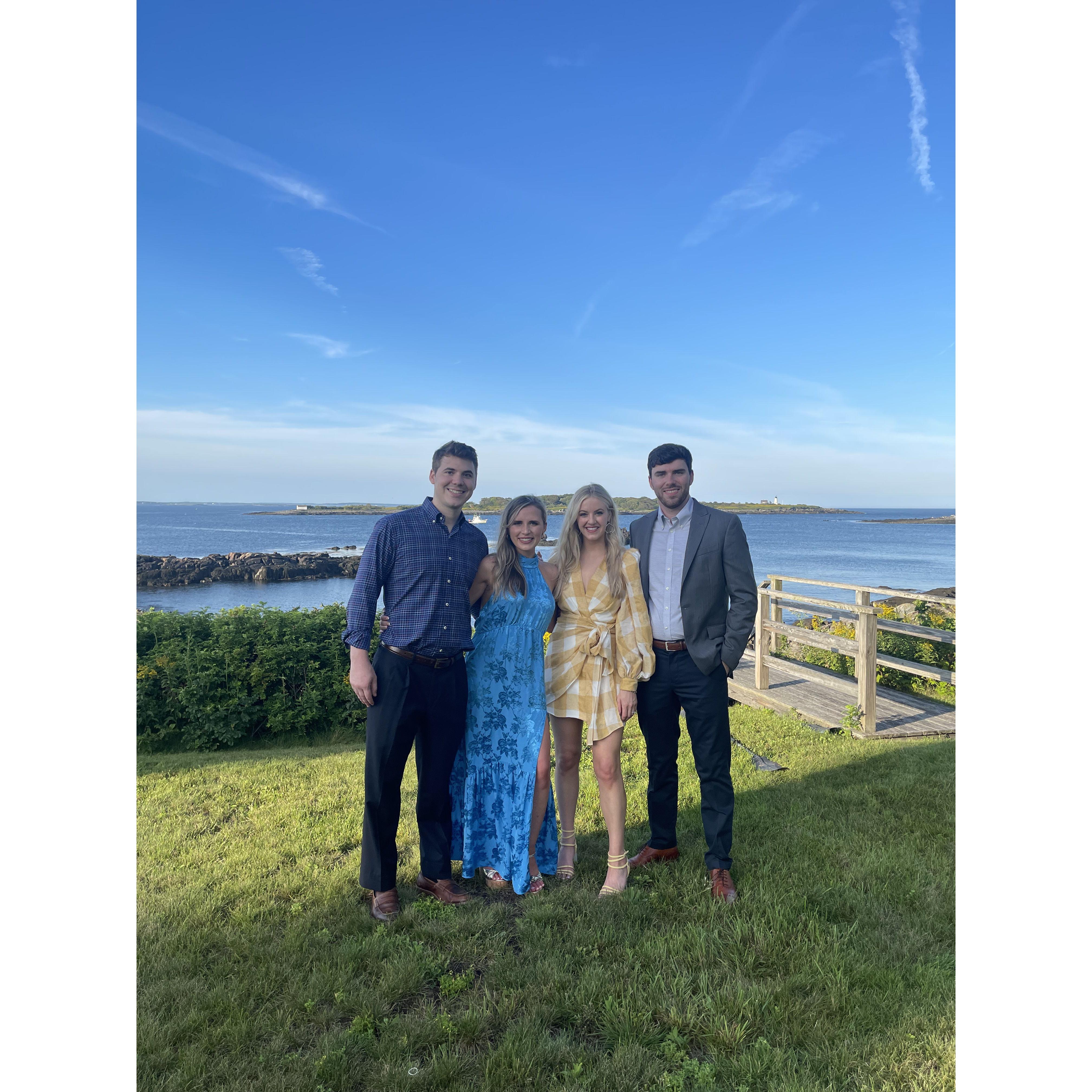 August 2021: Our first trip to Maine- I got to meet Andrew's sister Elaine and her family the first time then we were off to Biddeford Pool for my bestie's wedding!