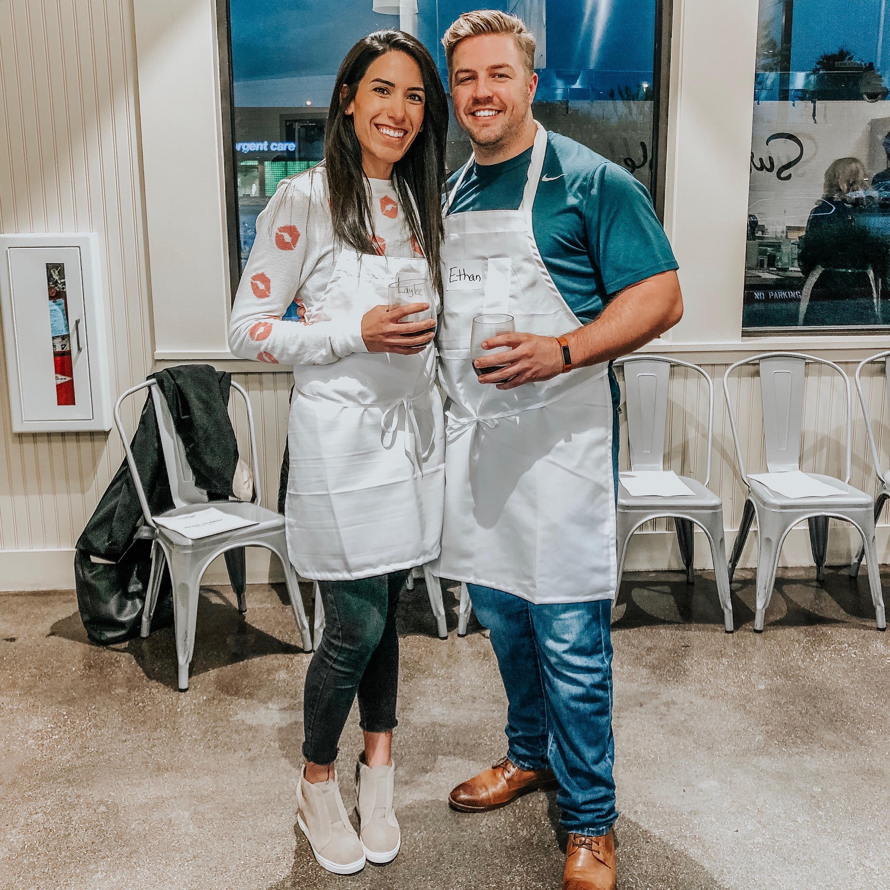 One of our favorite date night spots -- Cooking class!