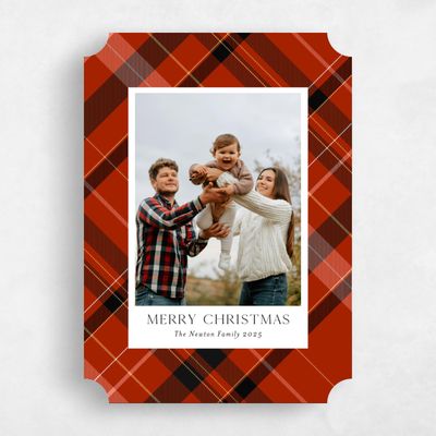 Red Ticket Holiday Card - Flannel