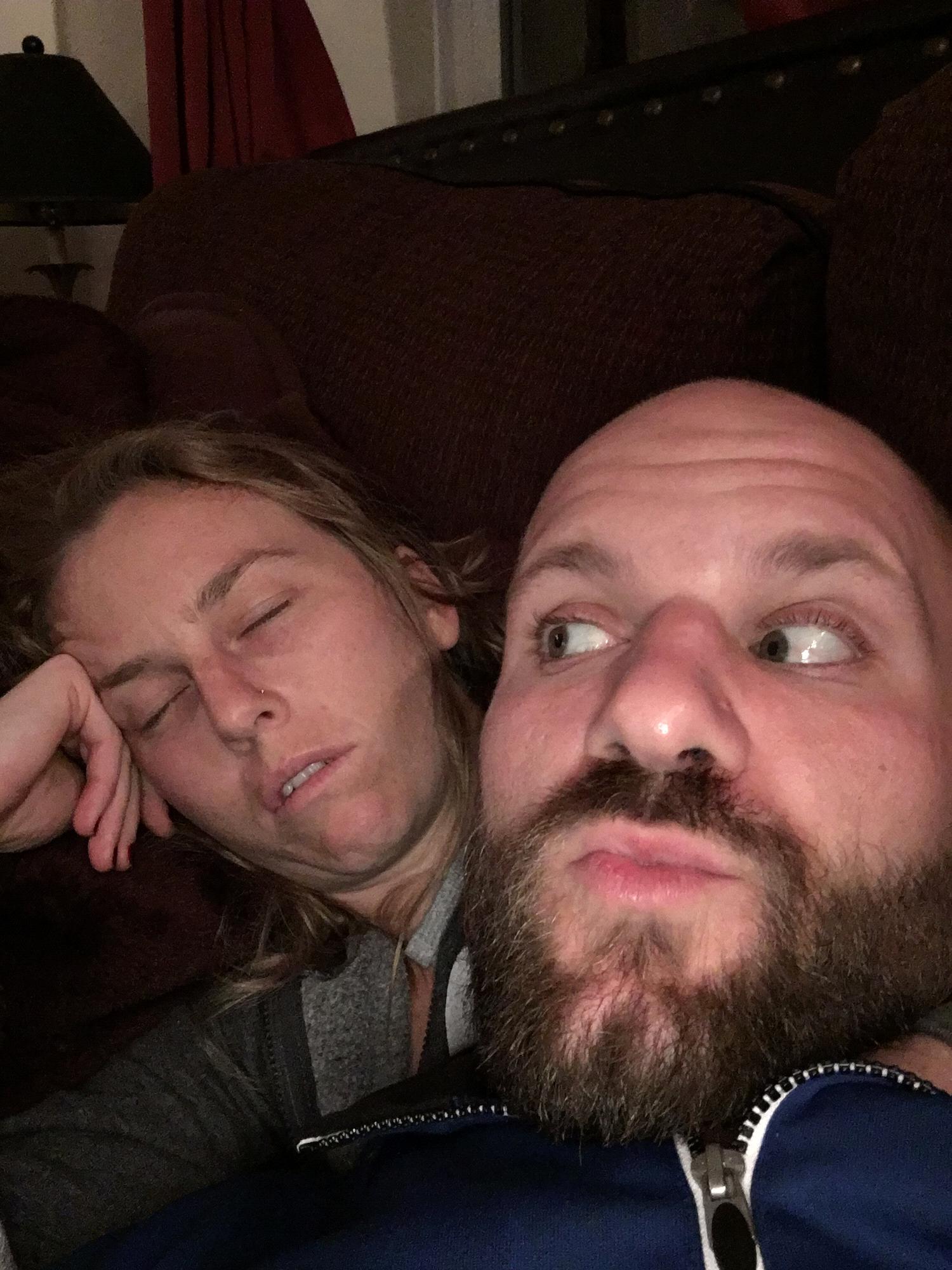 Jill falling asleep first as usual
