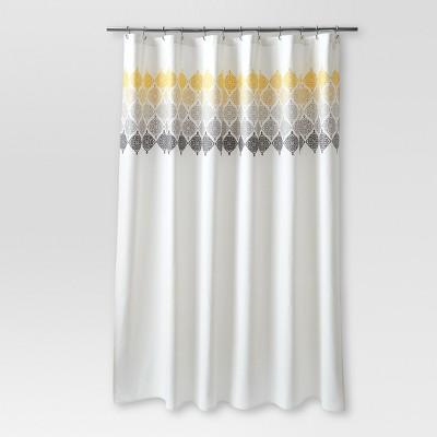 Medallion Shower Curtain Ombré White - Threshold™