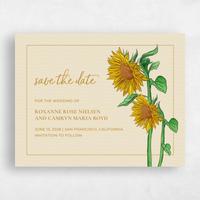 Beige Wedding Save the Date - Bonnie Bloom