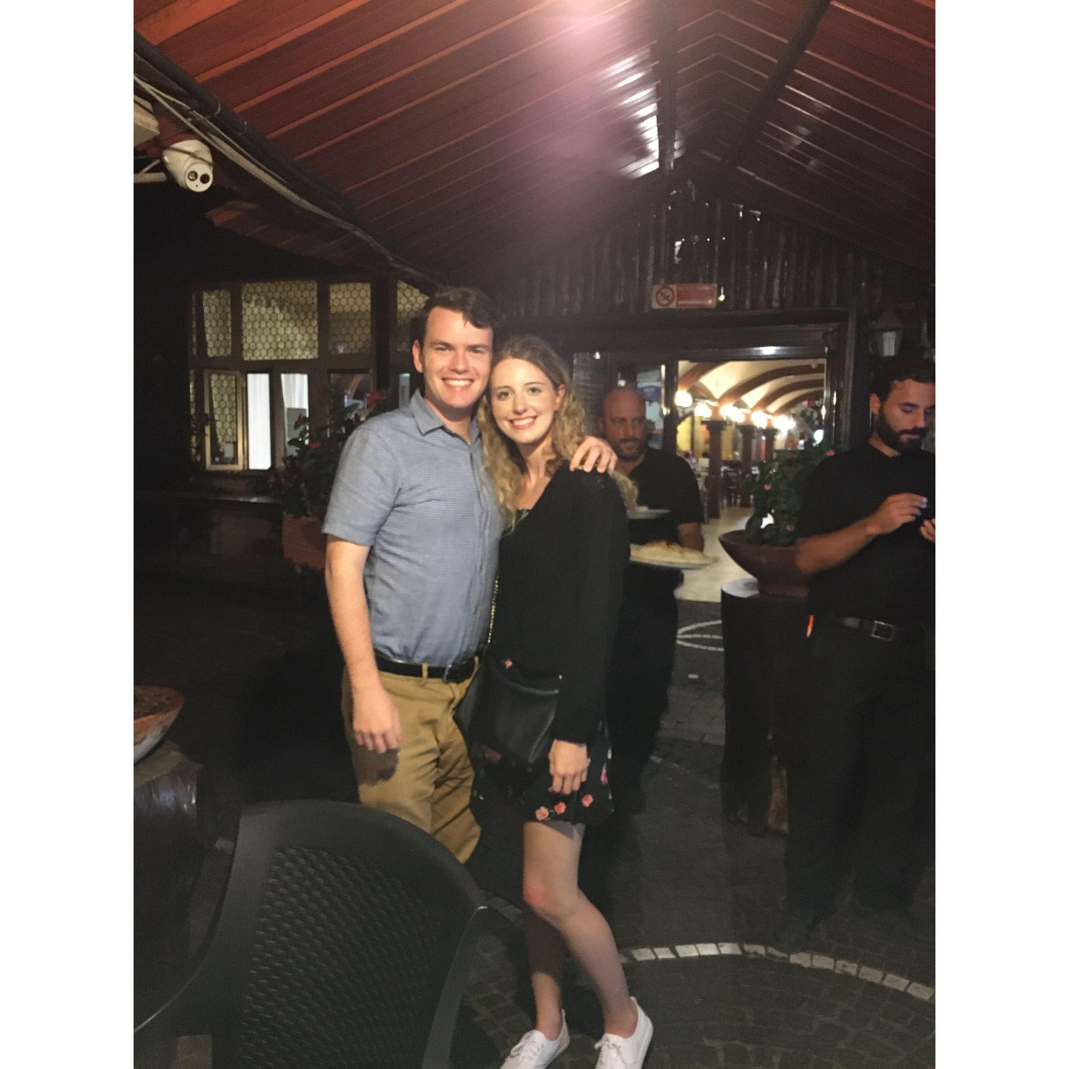 September 2019 - Italy! Right before this picture was taken Ciaran's boss Carlos side swiped a parked car.