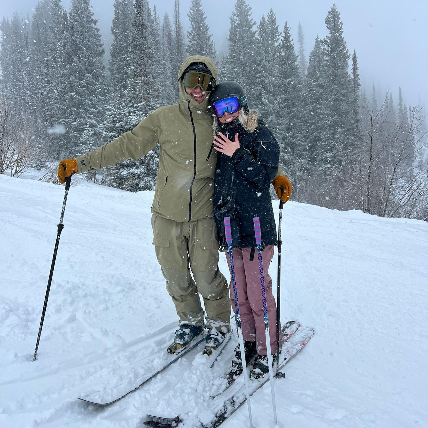 We got to celebrate our engagement on the slopes!