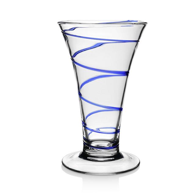 William Yeoward Crystal Bella Blue Vase, 11"