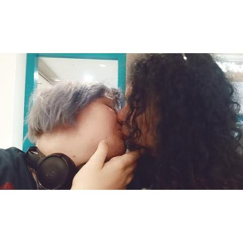 The first picture we ever took of us kissing