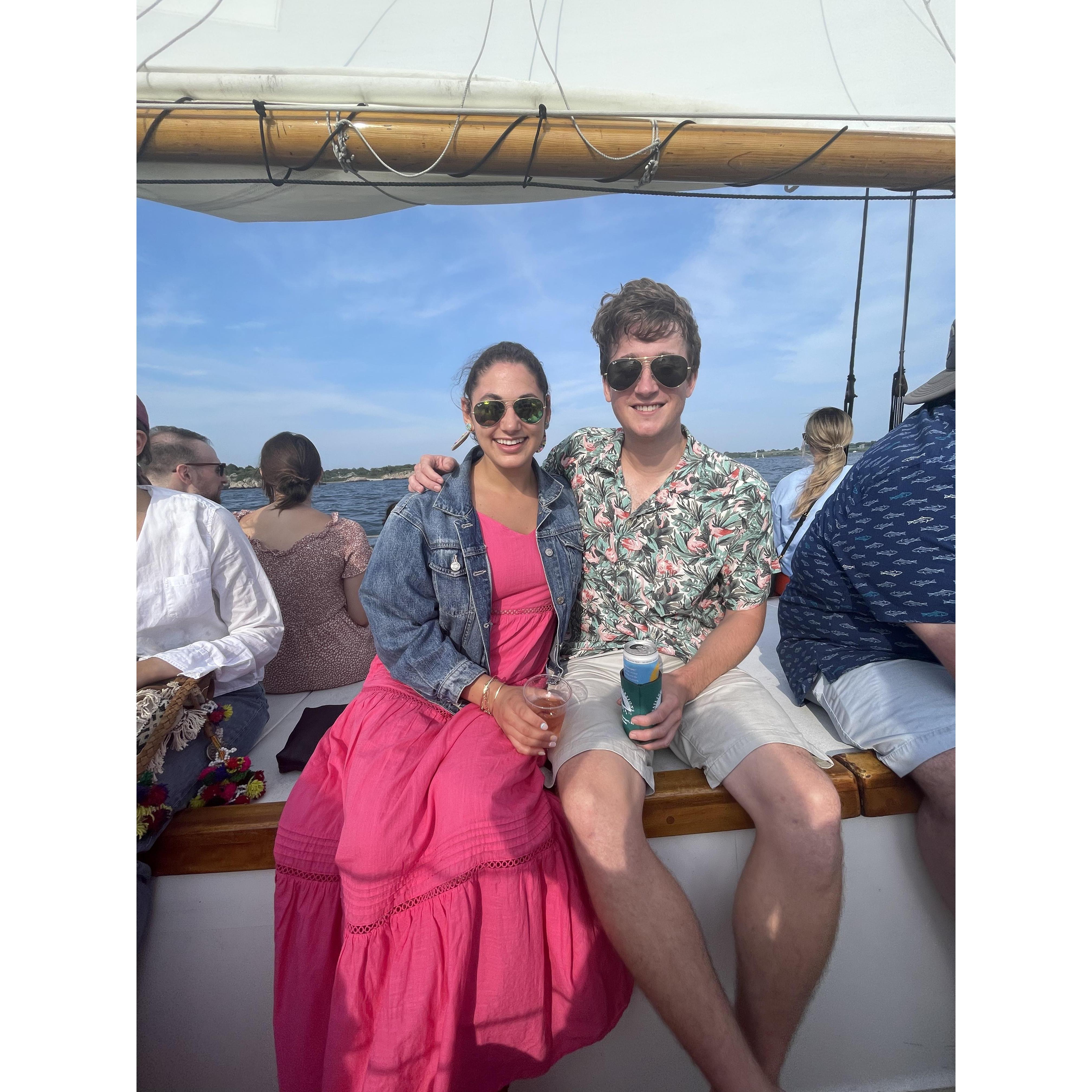 On a schooner ride around Newport!