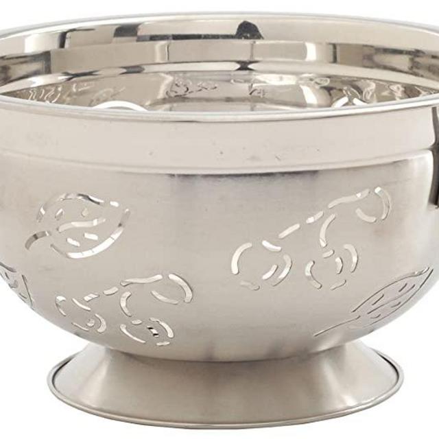 Norpro Stainless Steel 3 Quart Leaves, Cherries, Colander