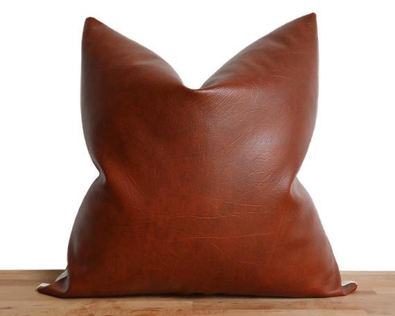 Faux Leather Pillow Cover | 'Naima'
