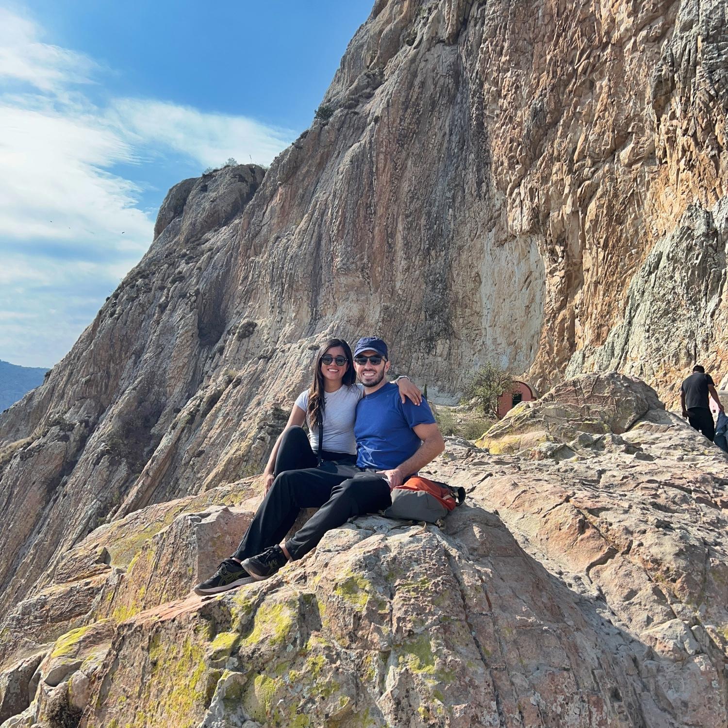 Our first trip together to Querétaro, Ana’s hometown — exploring Peña de Bernal.
