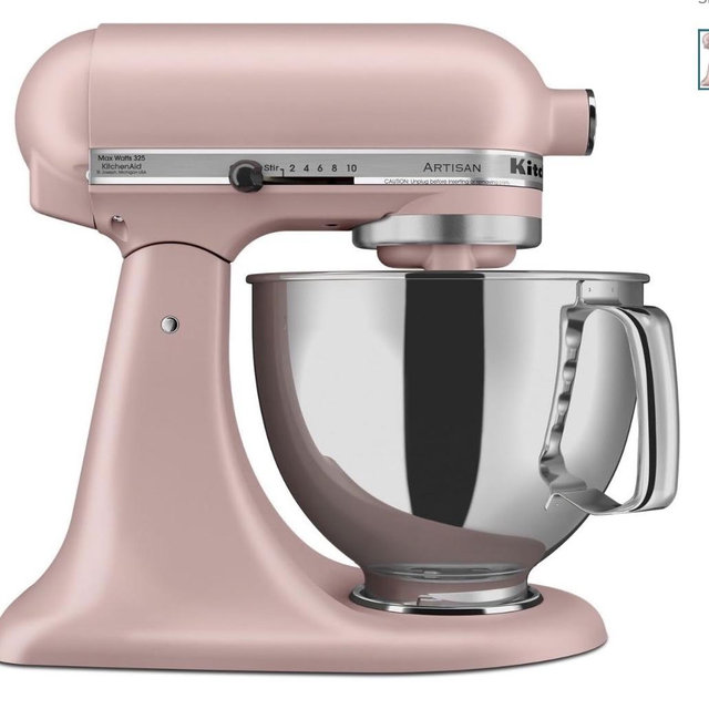 KitchenAid Artisan Series 5 Quart Tilt Head Stand Mixer with Pouring Shield KSM150PS, Dried Rose