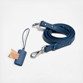 Dog Leash and Poop Bag Carrier Set