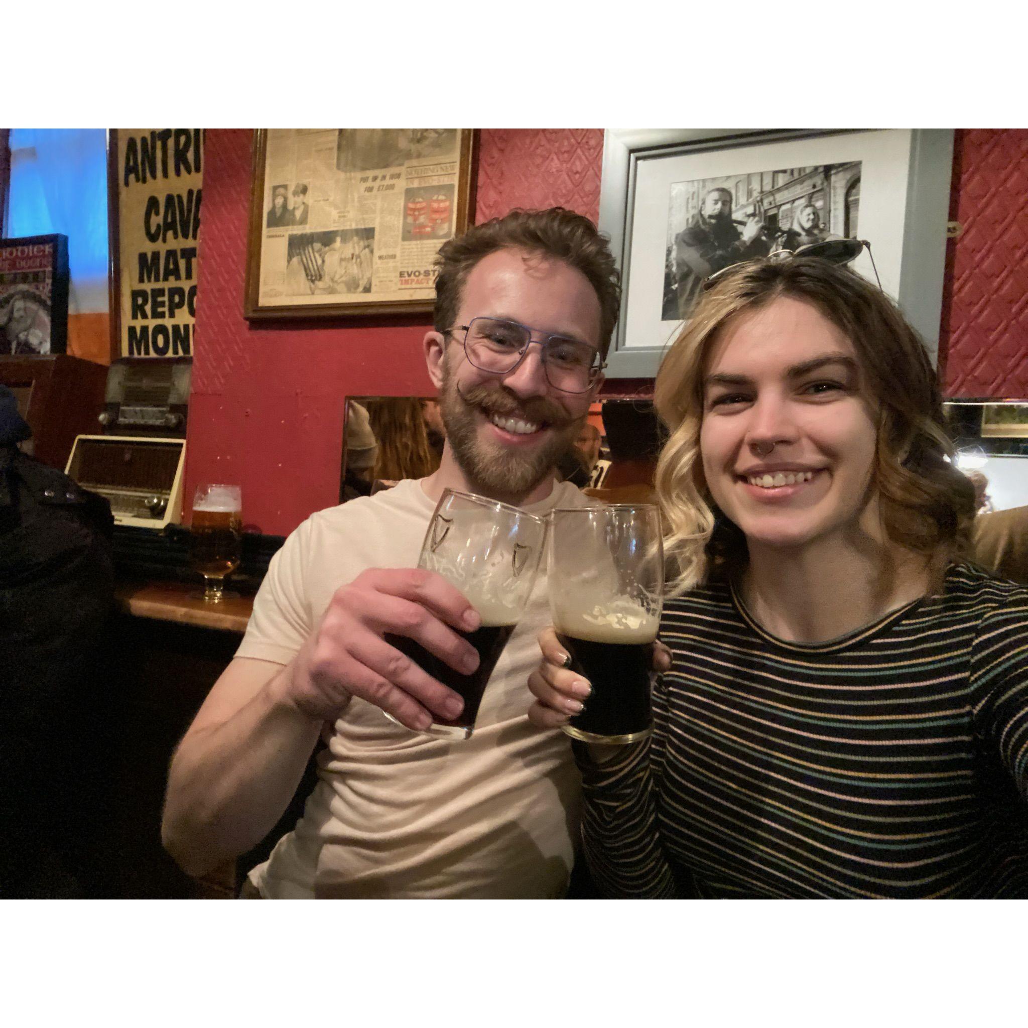 Us our first night in Ireland for Noella's birthday in 2024!