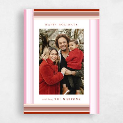Red Holiday Card - Laughton Portrait