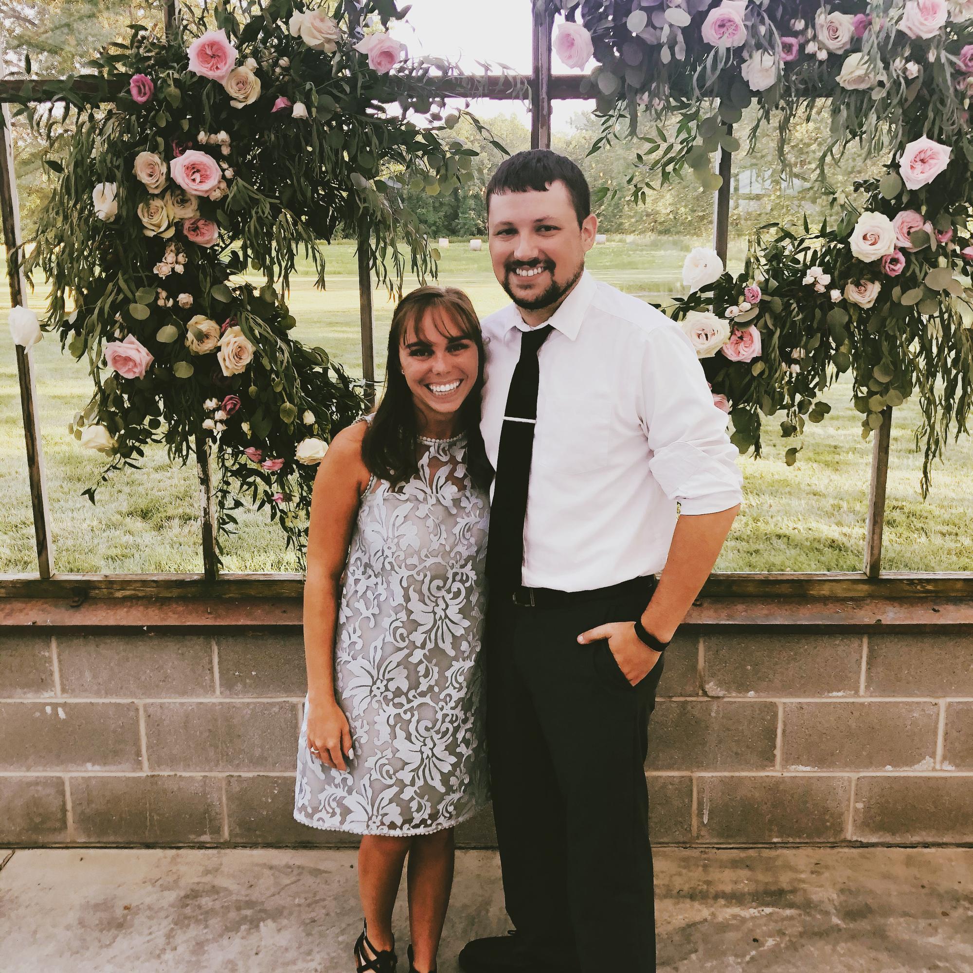 At Storee and Will's wedding