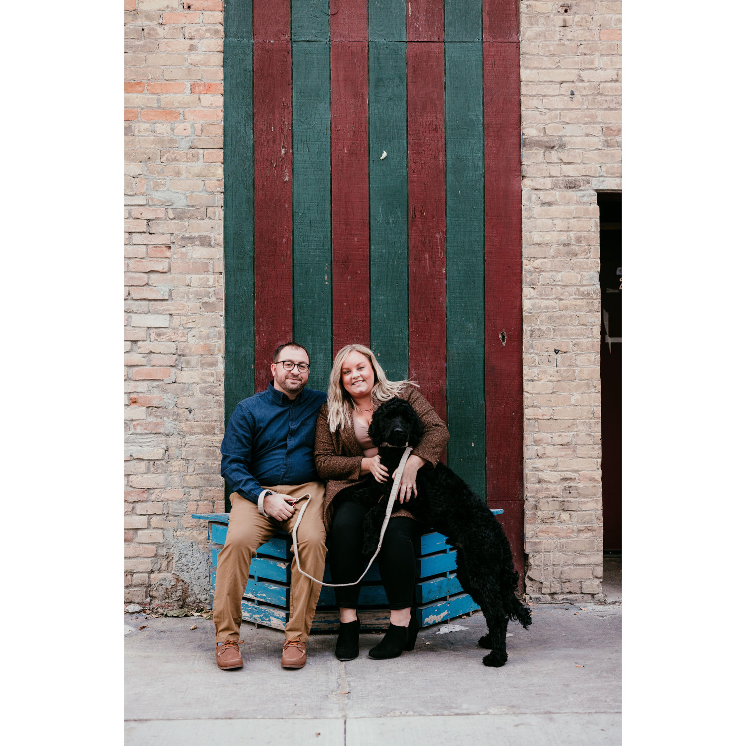 Oct. 2022 - Engagement photo session downtown Grand Forks, ND.