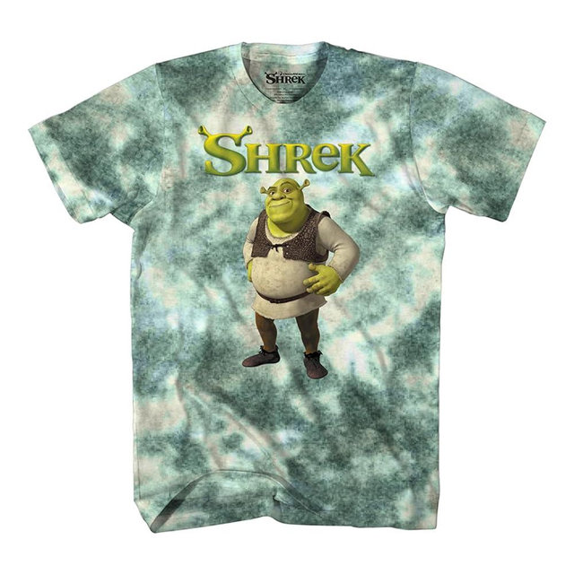 Shrek Mens Classic Movie Shirt, Donkey, Princess Fiona - Official Tie Dye T-Shirt