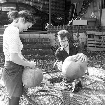 Carving pumpkins! October 2011