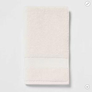 Performance Plus Hand Towel Cream - Threshold™: 100% Cotton, Fade-Resistant, Terry Construction, OEKO-TEX Certified