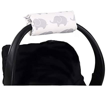 Grey Elephant Car Seat and Baby Carrier Cushion by The Peanut Shell
