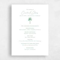 White Wedding Program - Seaview