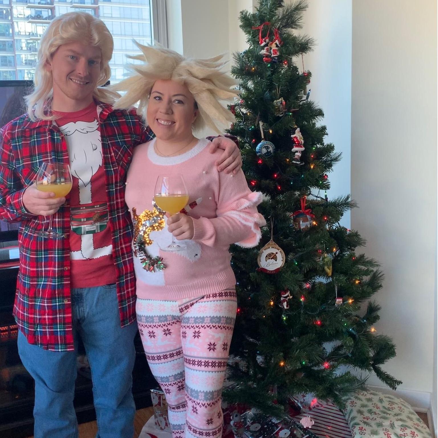 Matt unofficially became part of the Kapustynski family when he agreed to participate in our Christmas costume contest. In 2021 the family dressed up like Schitt's Creek. Can you guess who we were?