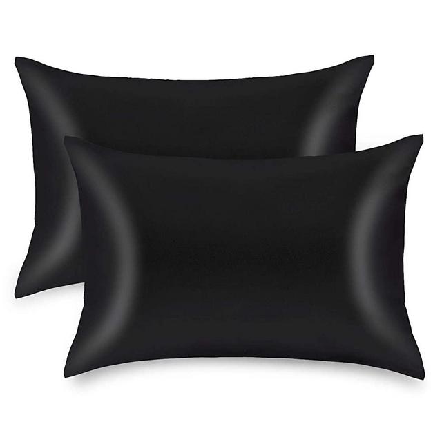 ZAMAT Silky Satin Pillowcases Set of 2, Luxury Soft Pillow Case for Hair and Skin, Wrinkle, Fade Resistant, Pillow Cover with Envelope Closure