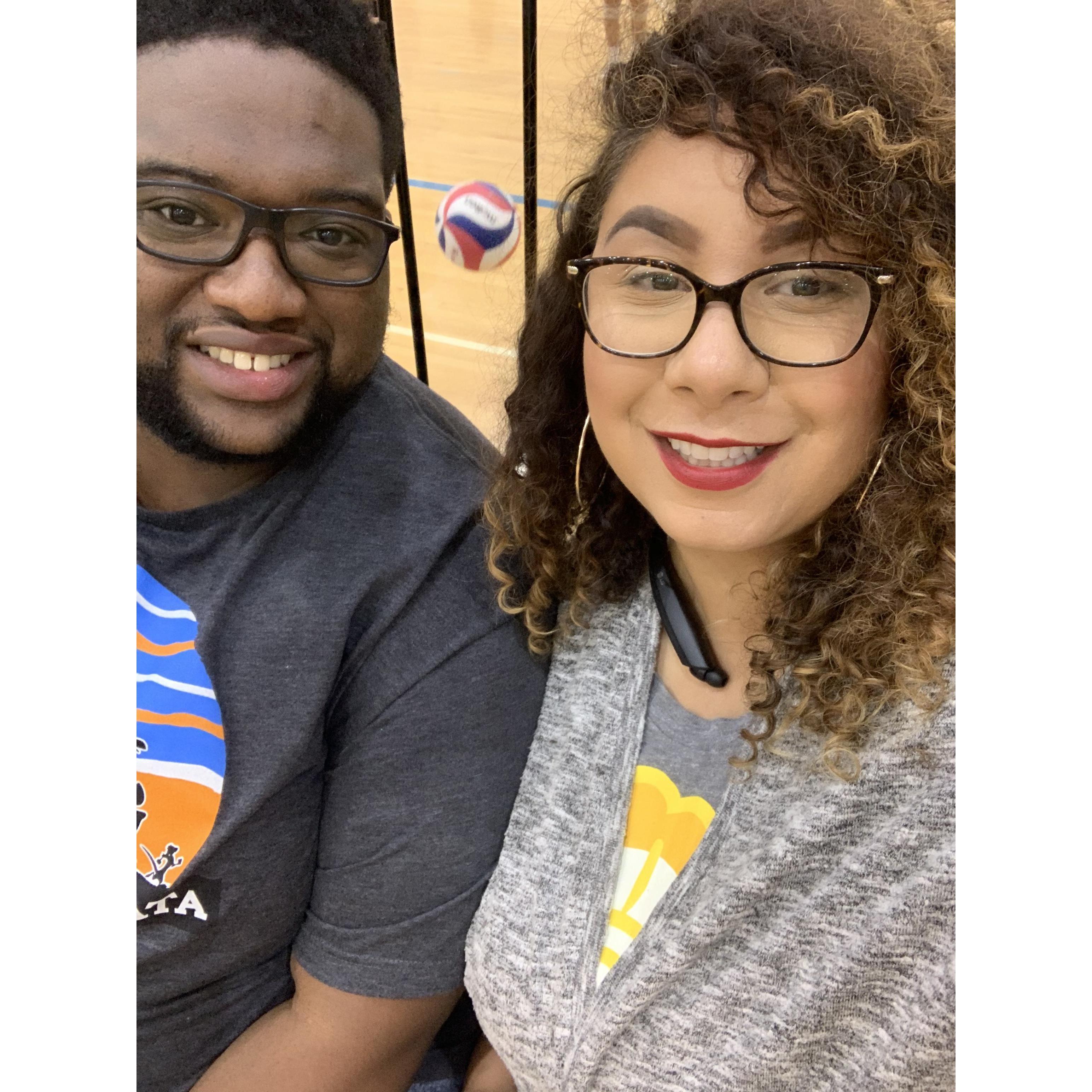 Watching Diddy Boo's(Derrick's) Volleyball tournament