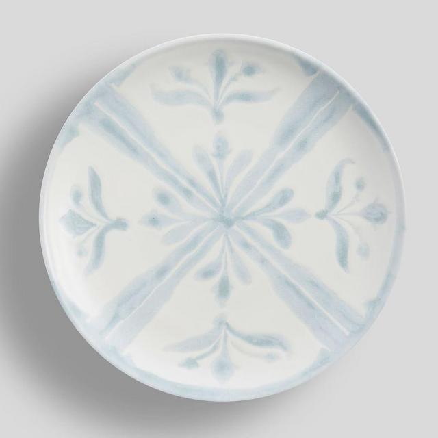 Chambray Tile Stoneware Salad Plates, Set of 4