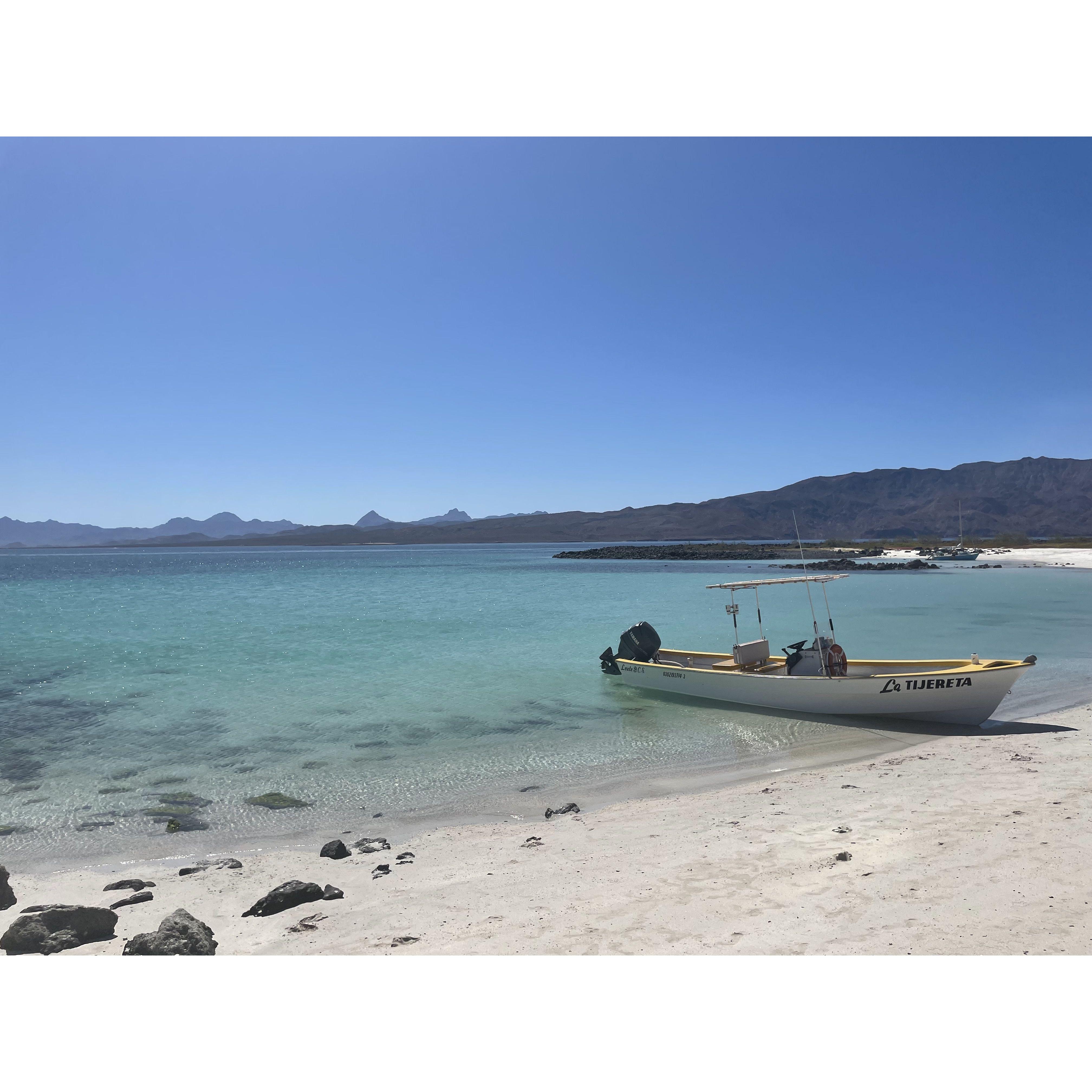 This is the beach we got engaged on. Our very good friends Marty (Peter) and Pat took us out here. It is a short 20 minute boat ride from the harbor. And its beautiful!