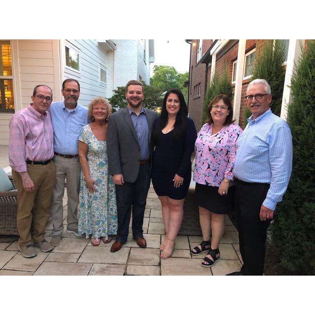 Celebrating with the parents (who were hiding in the bushes)