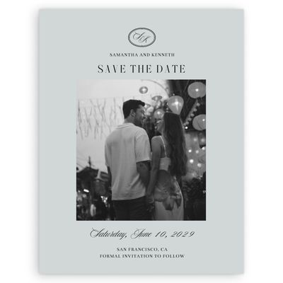 Grey Wedding Digital Save the Date - Cillian Photo