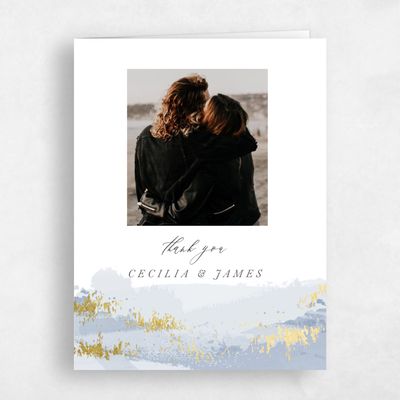 Blue Wedding Thank You - Ione Photo Foil